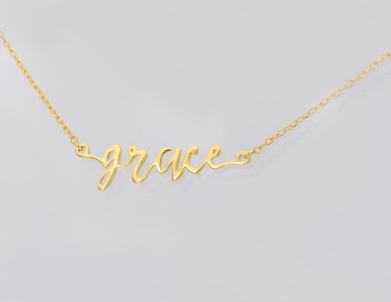 Grace Name Necklace, Personalized Necklace Gifts For Women, Dainty Nameplate Necklace, Custom Name Jewelry, Gifts for Her